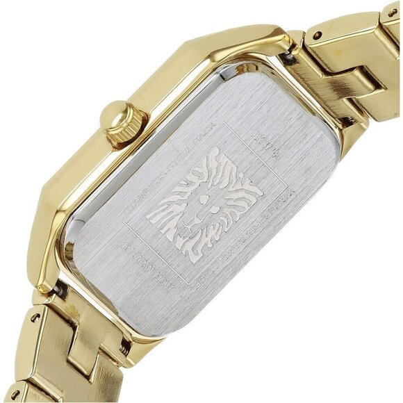 ✨ Anne Klein Bracelet Watch Women Gold Mineral Crystal Textured Dial Clasp Watch - Picture 6 of 9